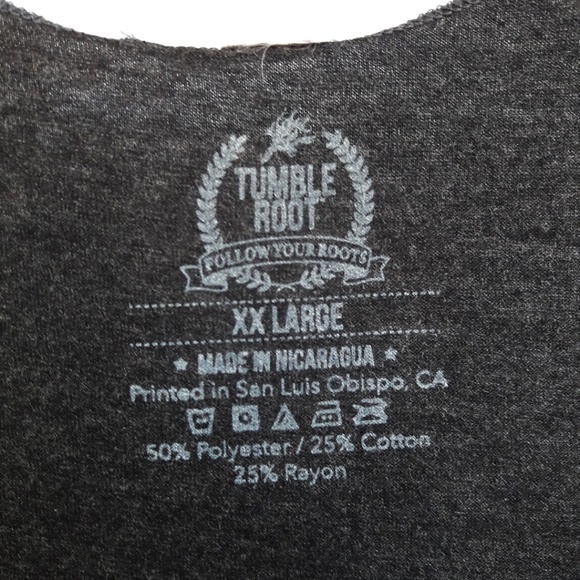 Tumble Root Tee Muscle Racer Back Graphic XXL 2XL - Picture 3 of 4